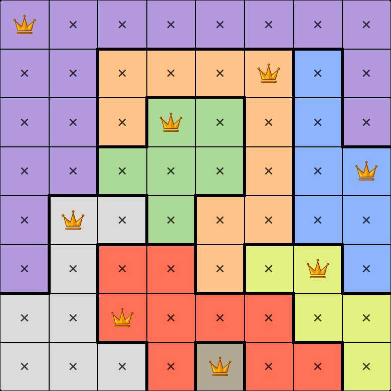 Queens game screenshot